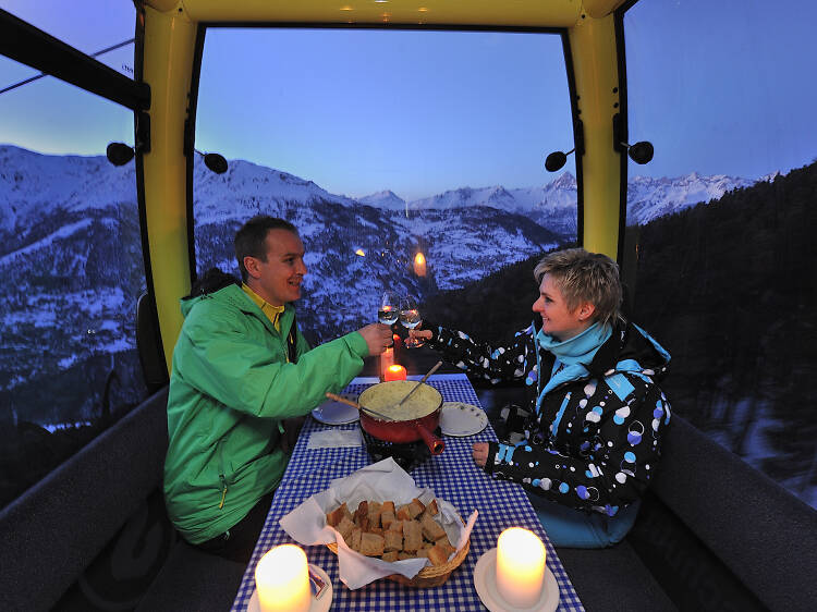 Feast on sky-high fondue