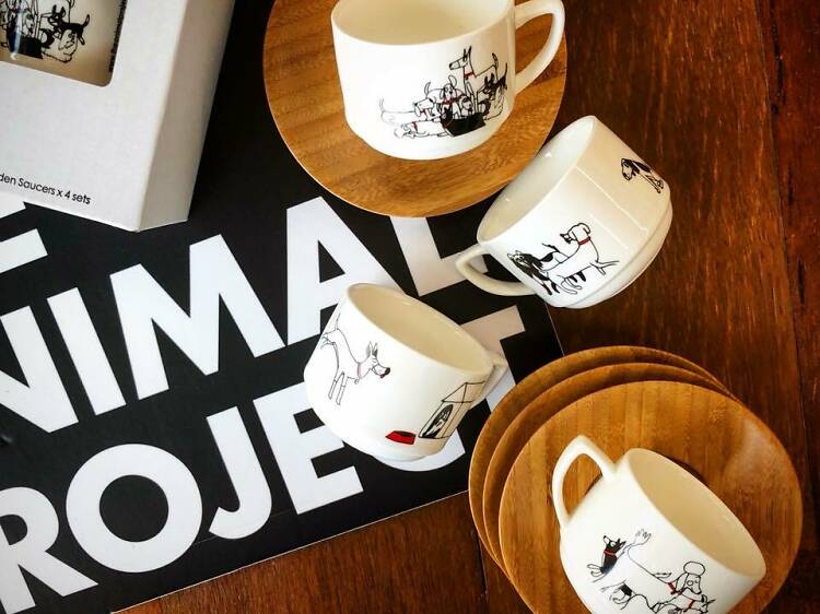 Dog-print Espresso Cup Set from The Animal Project