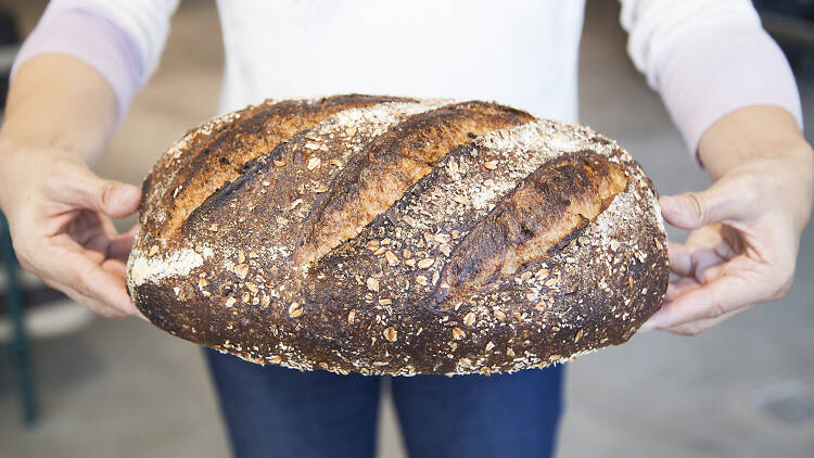 Tartine bread at the Manufactory in Downtown Los Angeles in The ROW