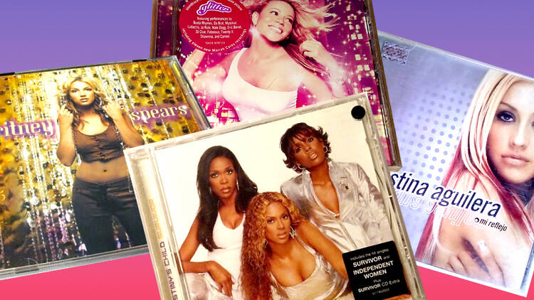 Images of CDs from the 2000s.