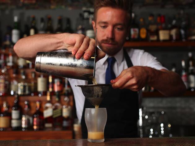 Pouring cocktails at Black Pearl