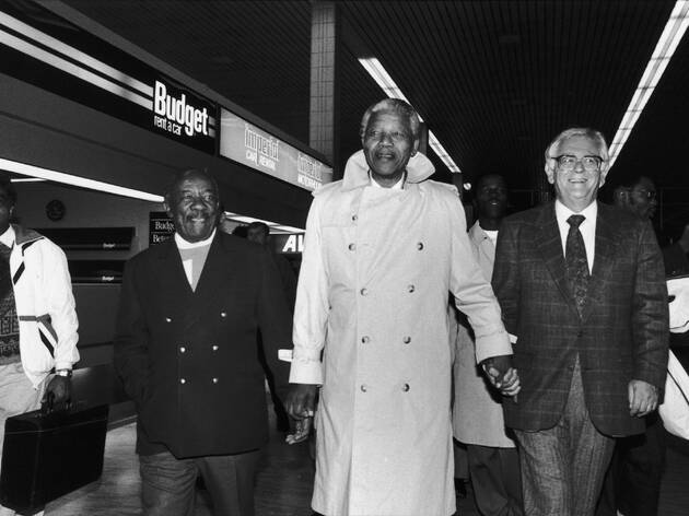 Nelson Mandela, Alfred Nzo And Joe Slovo In Cape Town, South Africa In 1990 - RH038879
