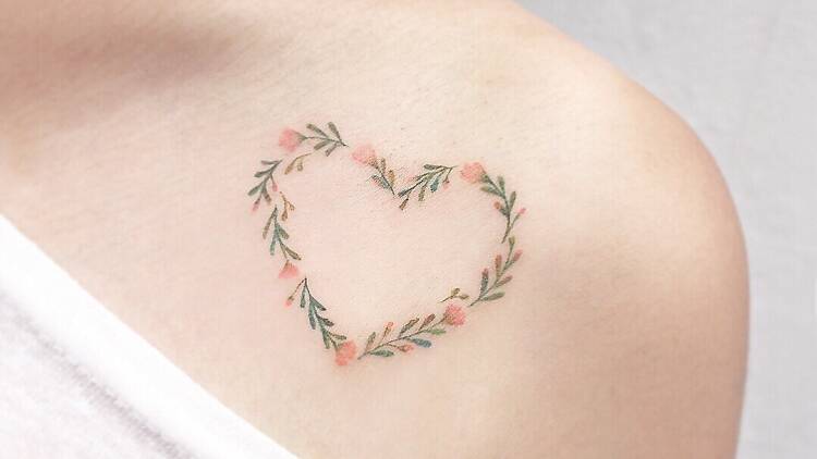 heart inside heart tattoo