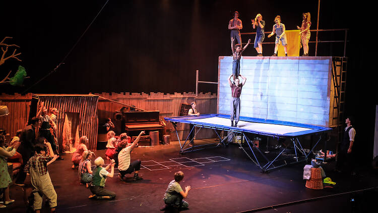 Image for circus performance with acrobatics.