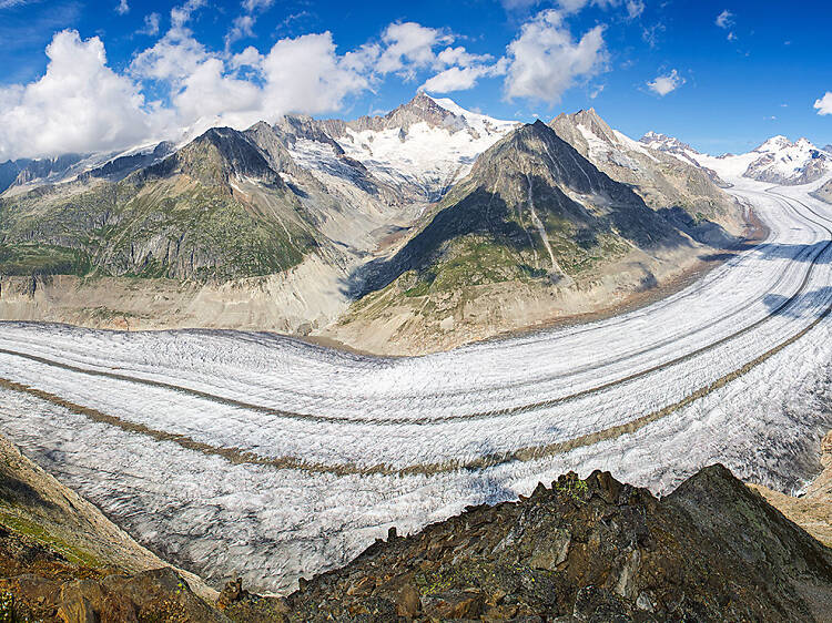 Do not reuse. Aletsch Arena - Aletsch glacier / Fieschergletscher.