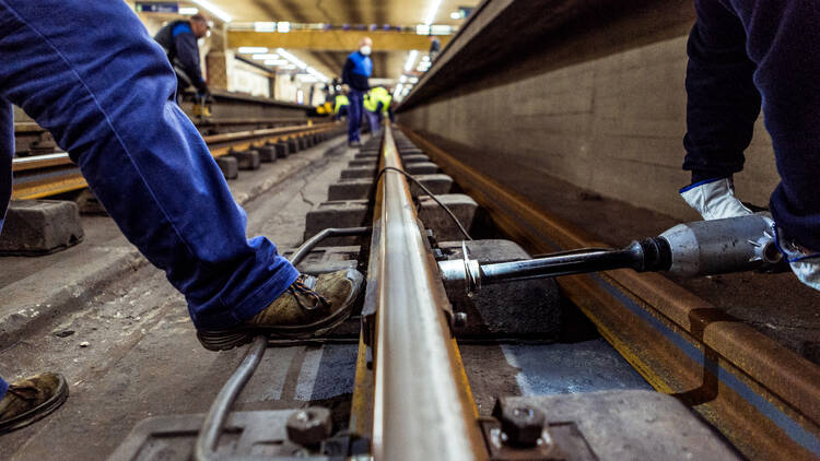 Trabalhos de manutenção do Metro