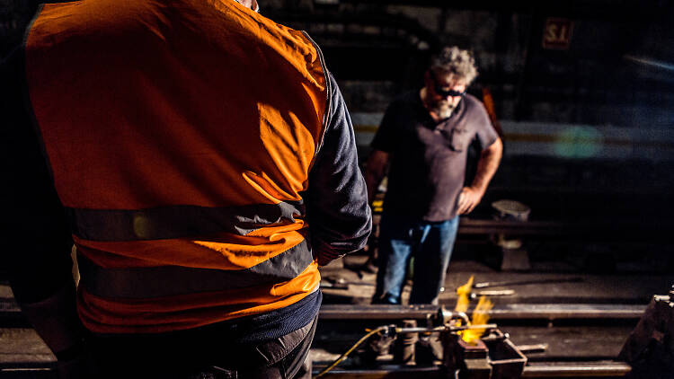 Trabalhos de manutenção do Metro