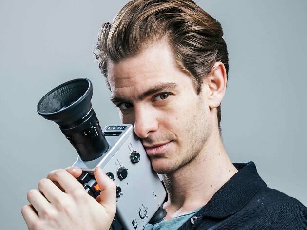 Andrew Garfield Andrew Garfield holding an old camera