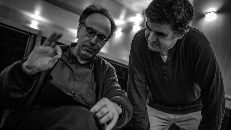El compositor Benet Casablancas amb el pianista David Casanova