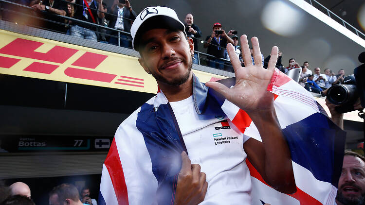 Lewis Hamilton at the 2018 Mexican GP