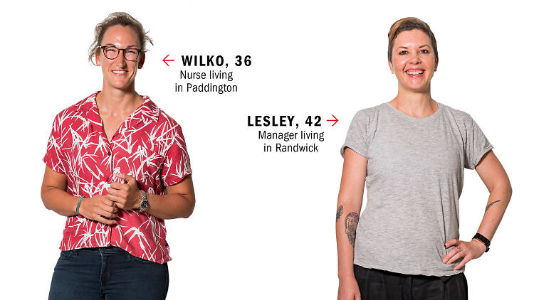 Wilko, left, and Lesley, right who we sent on a blind date
