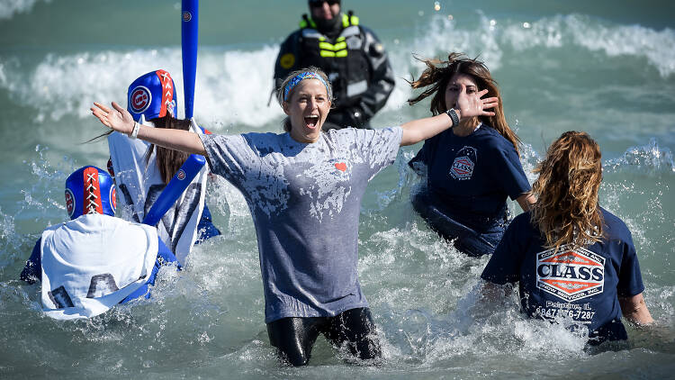 Special Olympics Chicago Polar Plunge at North Ave. Beach, Chicago, Ill. Sunday, March 4, 2018.