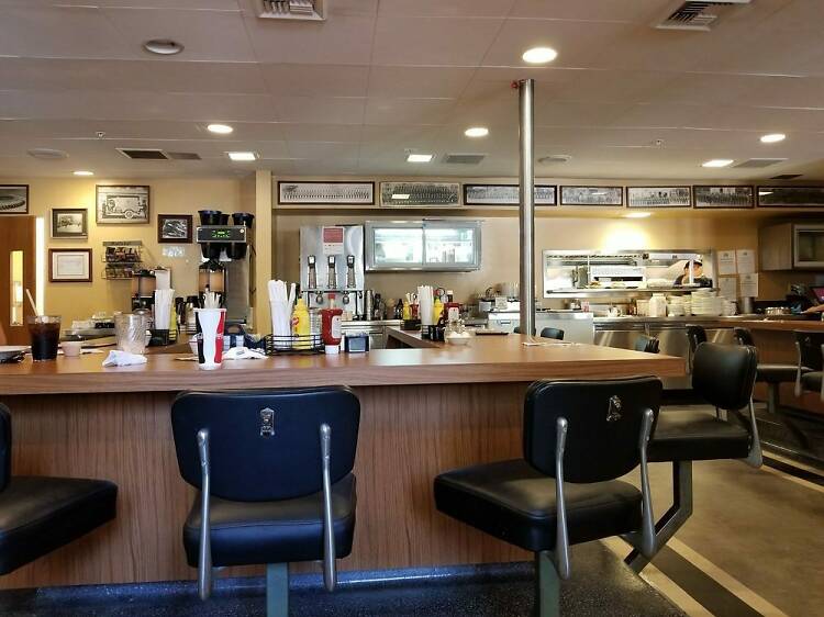 A diner at a firing range