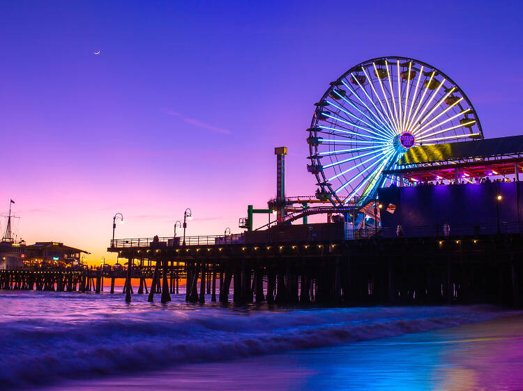 Ride the Ferris wheel at the Santa Monica Pier