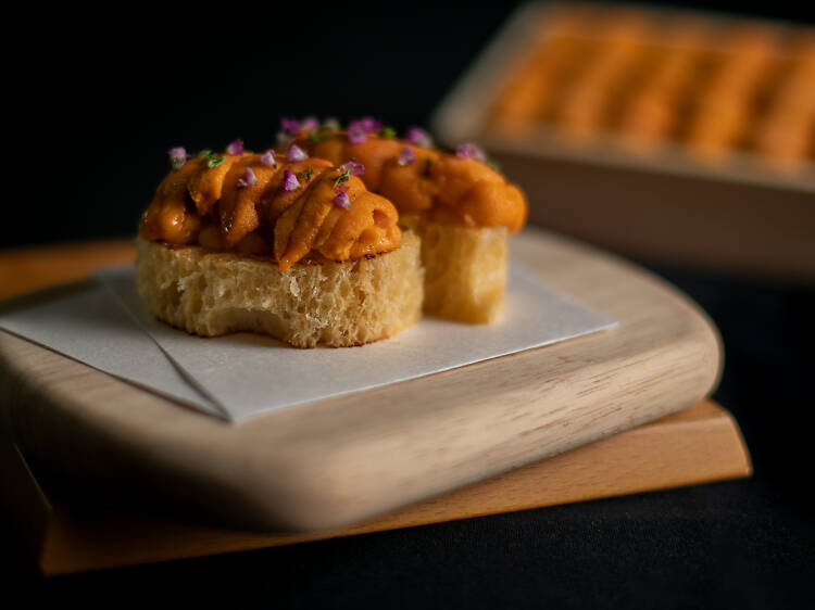 Uni and caviar at Haku