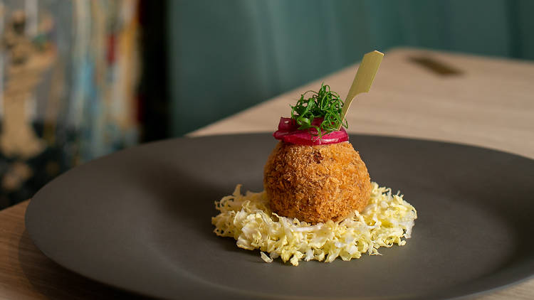 Deep-fried wagyu and foie gras at Silencio