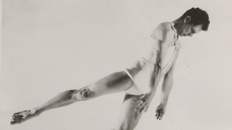 Merce Cunningham in Sixteen Dances for Soloist and Company of Three