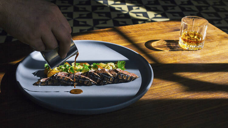 Whiskey and Game dinner at Redbird restaurant by Neal Fraser in Los Angeles
