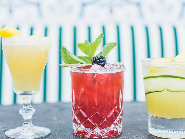 Patio drinking and happy hour at The Henry in West Hollywood