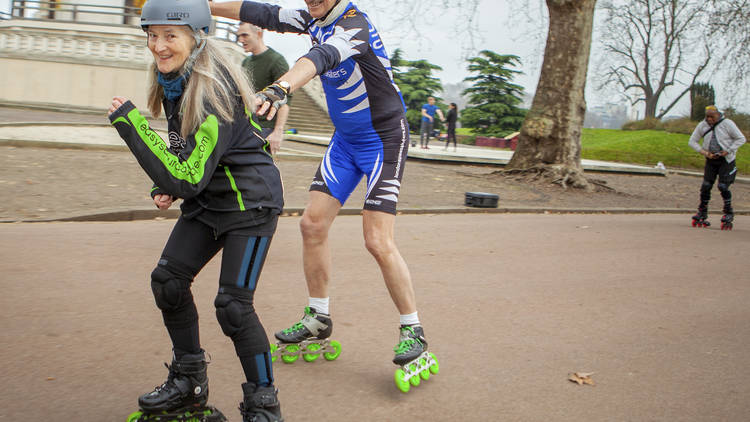 The high-speed skaters