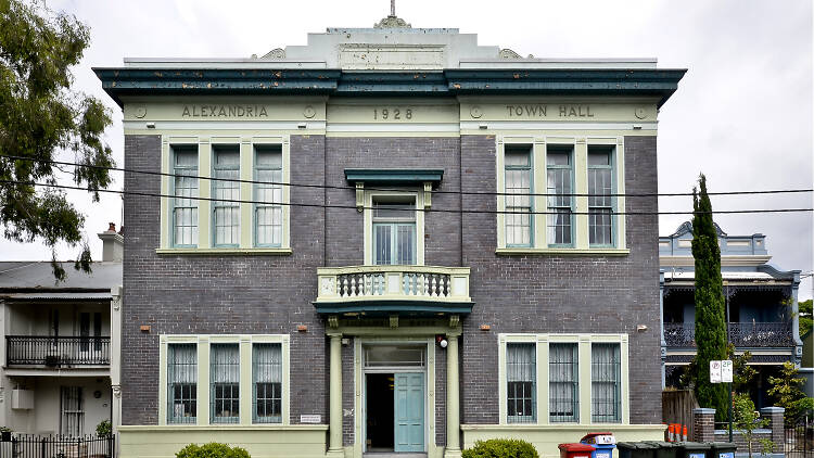 Front exterior of Alexandria Town Hall.