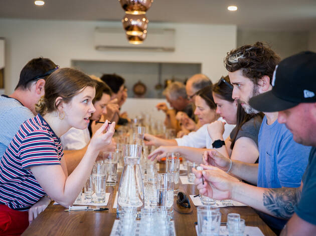 Bass and Flinders People at a wine tasting at Bass and Flinders