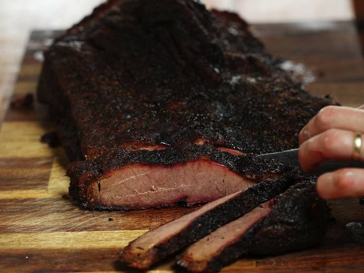 Beef brisket at Burn City Smokers