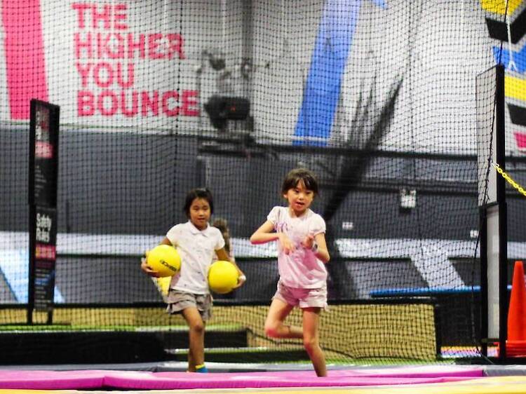 Jump around at Bounce Singapore