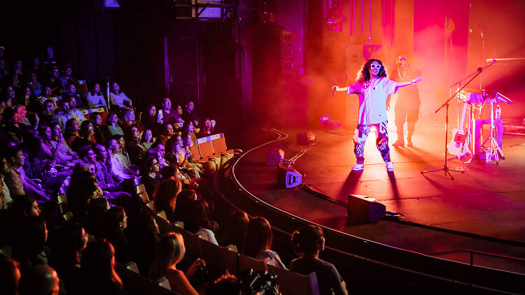 H.E.R. performing at the Sydney Opera House, Vivid 2018