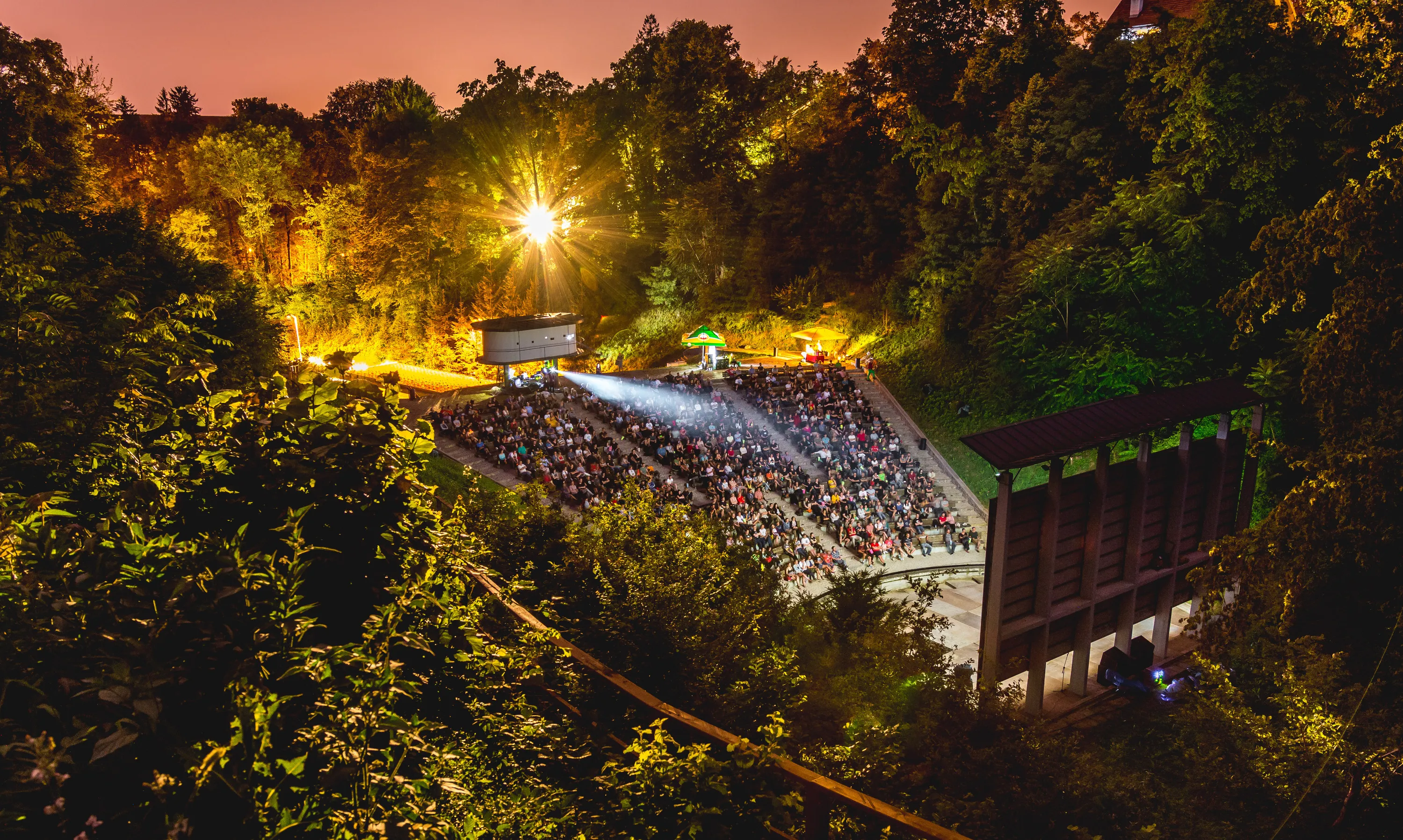 Tuškanac, summer, stage, outdoor, cinema, fantastic, film, festival