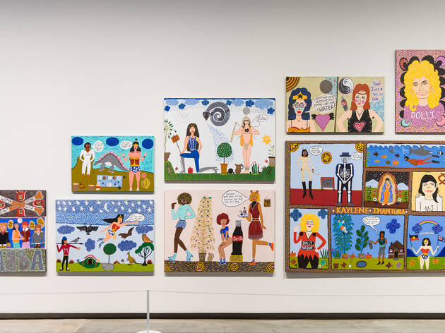 (Kaylene Whiskey artworks at MCA. Photograph: Anna Kucera)