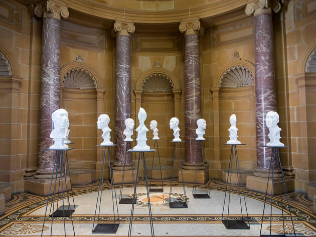 (Andrew Hazewinkel 'Part 1, The Emissaries: Keepers of Our Stories from The Ongoing Remains, (3 parts)' 2019 at AGNSW. Photograph: Anna Kucera)