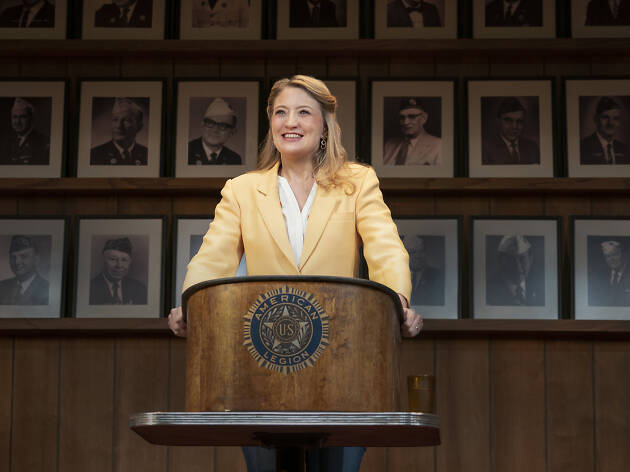 Heidi Schreck at the podium in What the Constitution Means to Me Heidi Schreck at the podium in What the Constitution Means to Me