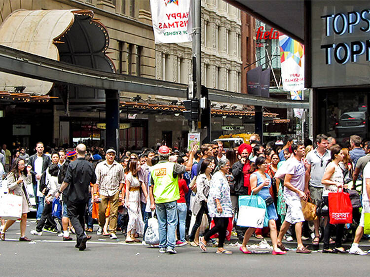 Boxing Day sales at Myer in the CBD 