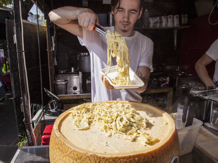 Fettuccine Alfredo The Cheese Wheel