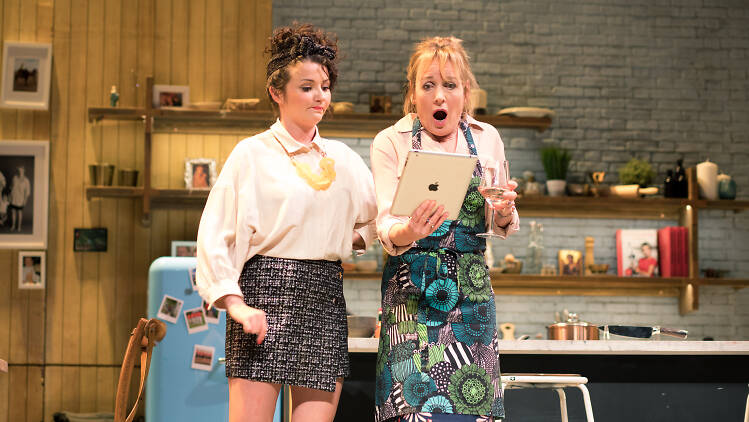 Caroline Langrishe and Jasmyn Banks in CAROLINE'S KITCHEN