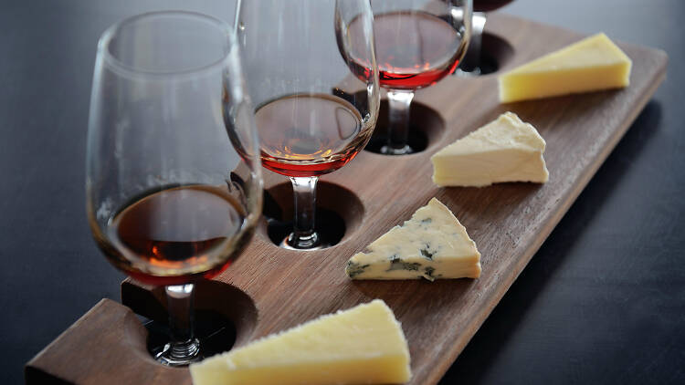 Cheese and wine pairing board
