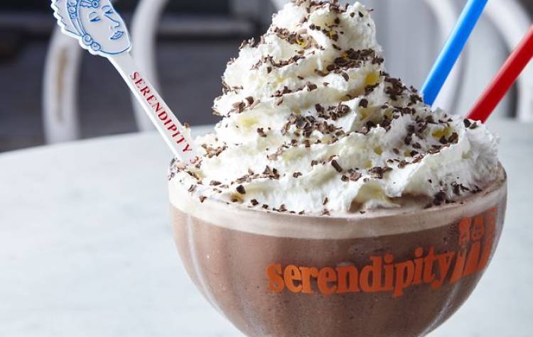 Frozen hot chocolate at Serendipity 3