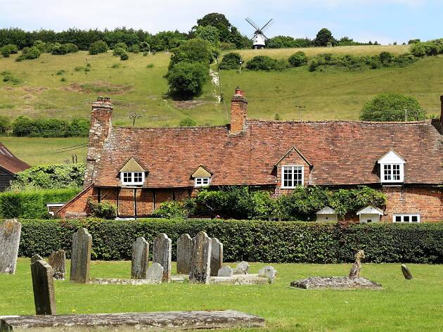 the churchyard in Turville Village in the Chiltern Hills the churchyard in Turville Village in the Chiltern Hills