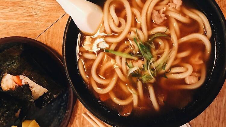 Japanese udon at Suehiro Cafe Suehiro Cafe Japanese udon restaurant in Little Tokyo Los Angeles