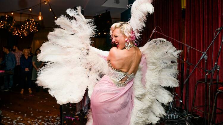 Whirly Bird burlesque Birdcage