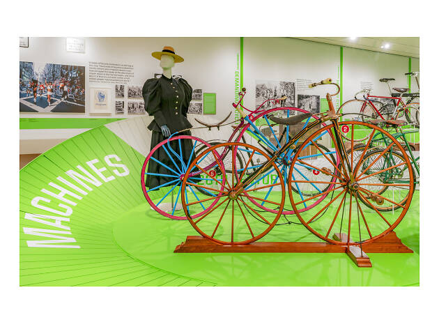 “Cycling in the City” Cycling in the City: A 200-Year HistoryInstallation ImagePhotograph by Rob Stephenson, Courtesy of the Museum of the City of New York