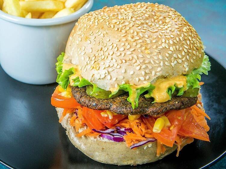 Vege burgers at Green Point