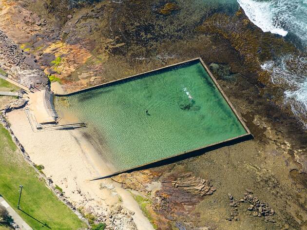 Shelly Beach ocean pool Cronulla Aerial image of ocean pool at Shelly Beach, Cronulla