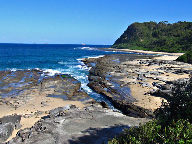 Dudley Beach View over Dudley Beach in Newcastle and the blowhole