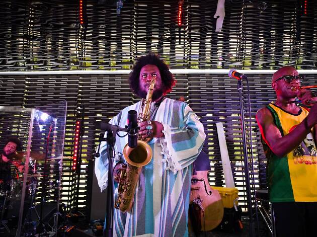 O saxofonista Kamasi Washington O saxofonista Kamasi Washington