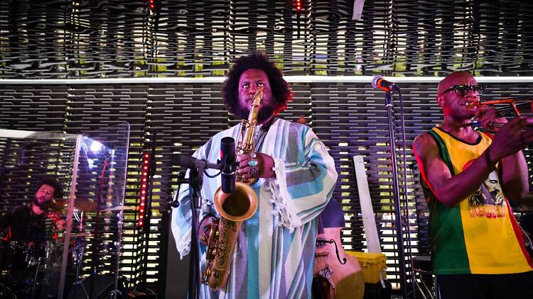 O saxofonista Kamasi Washington