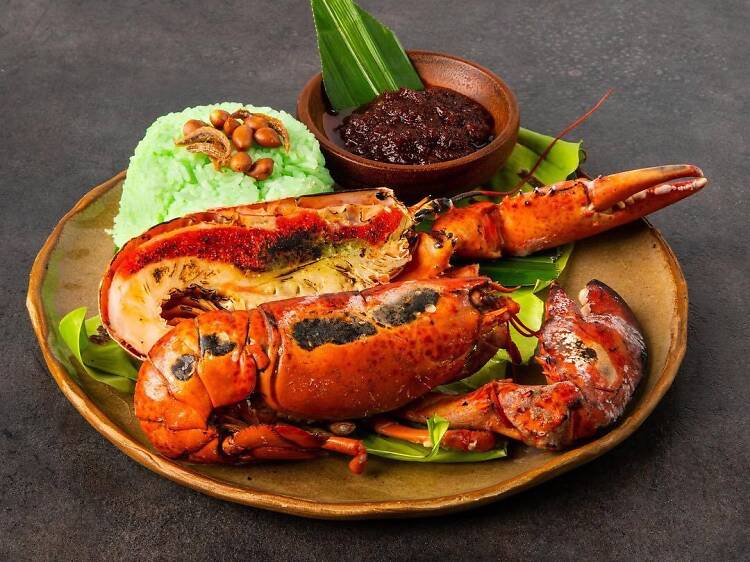 Grilled lobsters