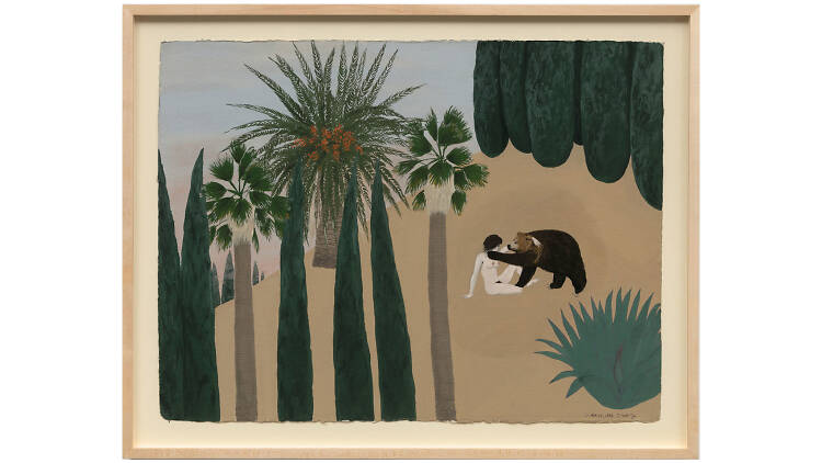 Mira Schor, Bear Triptych (Part II), December 1972