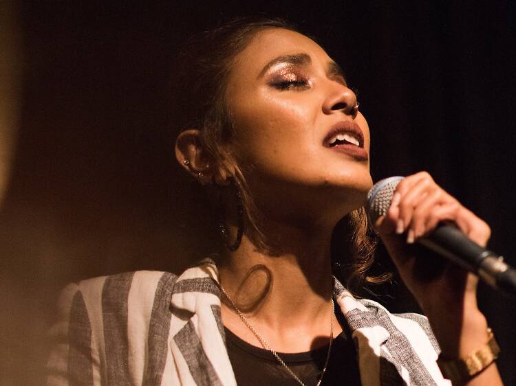 Alemay Fernandez and Evelyn Feroza sing the music of Michael Pignéguy
